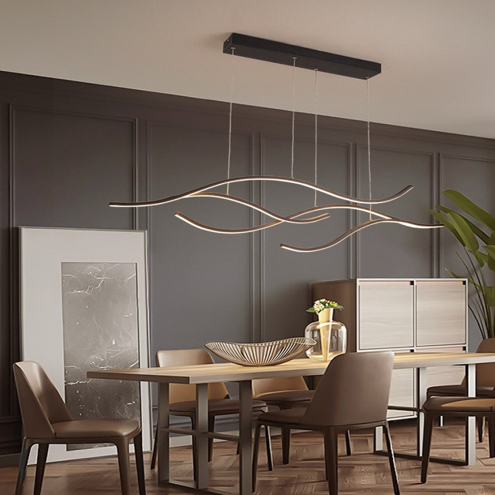 LAVA|MODERN 4 LED LIGHTS CEILING MOUNT CHANDELIER GOLD OR BLACK