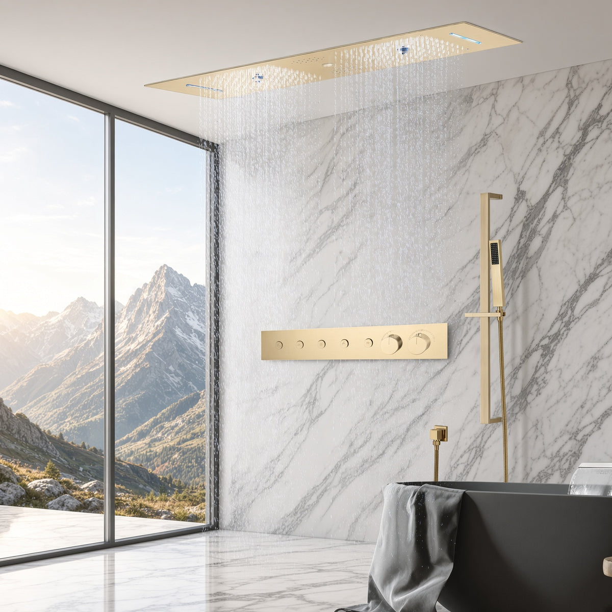 PRESTIGE| 36" Ceiling Complete Luxury LED Music shower
