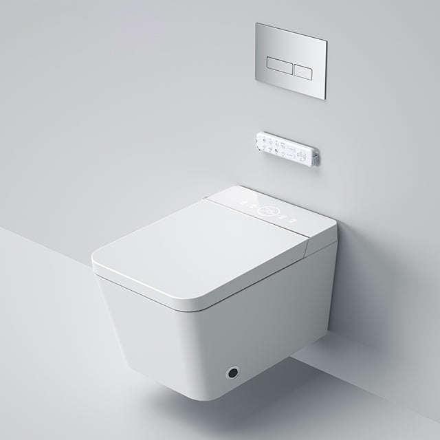 MIAH|  WALL HUNG LUXURY SMART TOILET HEATED SEAT AIR DRYER SMART TOILET