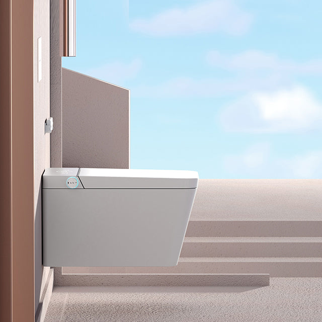 MIAH|  WALL HUNG LUXURY SMART TOILET HEATED SEAT AIR DRYER SMART TOILET