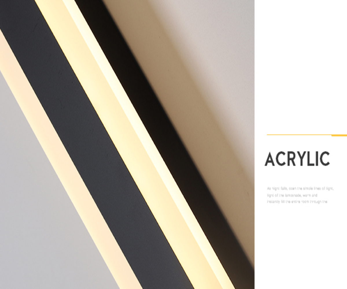 BLACK LUNA | 78" Long LED Wall Light IP65 Waterproof Indoor/Outdoor- Black Smart Living and Technology