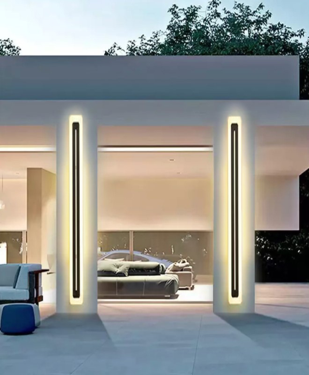 BLACK WATER| Modern LED Wall Light  78" Inches Long LED Light Outdoor/Indoor Wall Lights Smart Living and Technology
