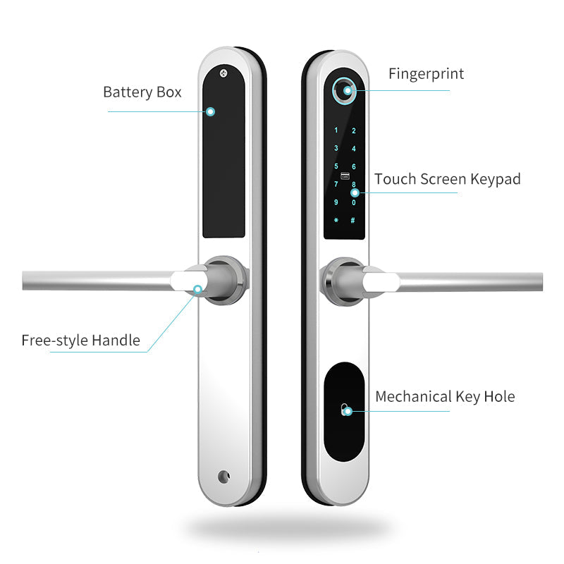 D17-Keyless Entry Biometric Fingerprint Passcode IC Card  Digital Lock For Aluminum Door Smart Living and Technology