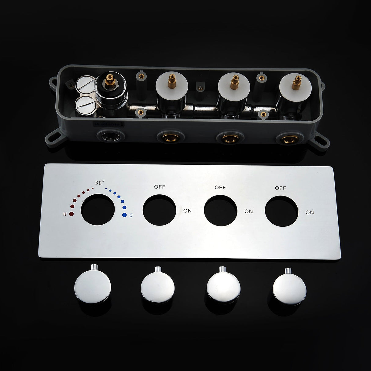 DREAM | 20" ROUNDED THERMOSTASTIC  LED SHOWER SET  304 STAINLESS STEEL SHOWER HEAD Smart Living and Technology