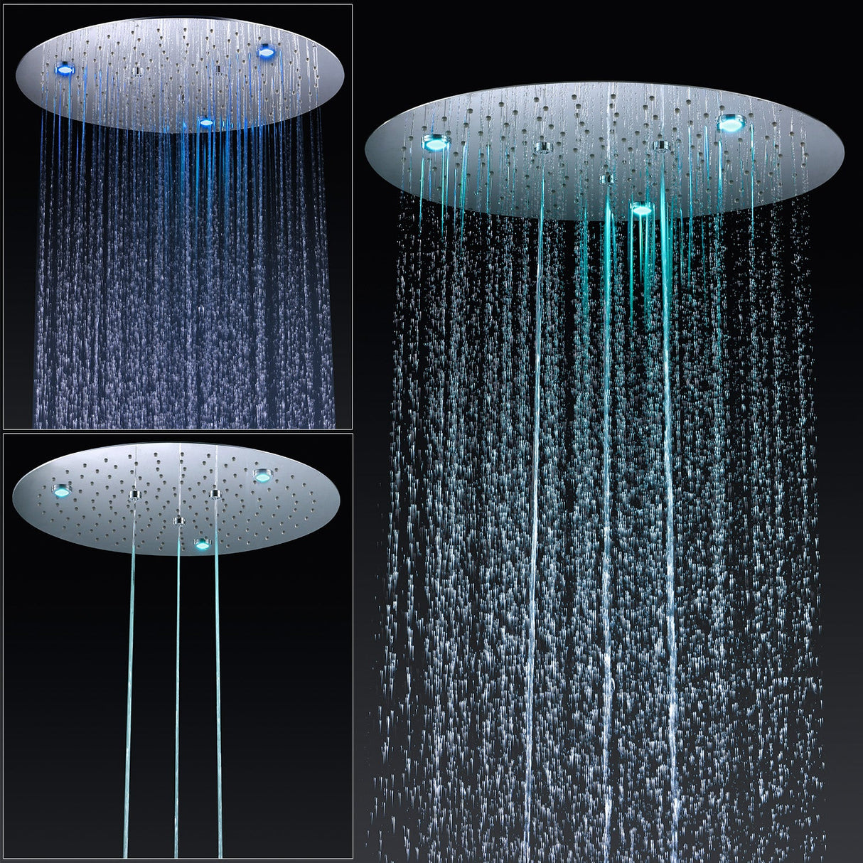 DREAM | 20" ROUNDED THERMOSTASTIC  LED SHOWER SET  304 STAINLESS STEEL SHOWER HEAD Smart Living and Technology