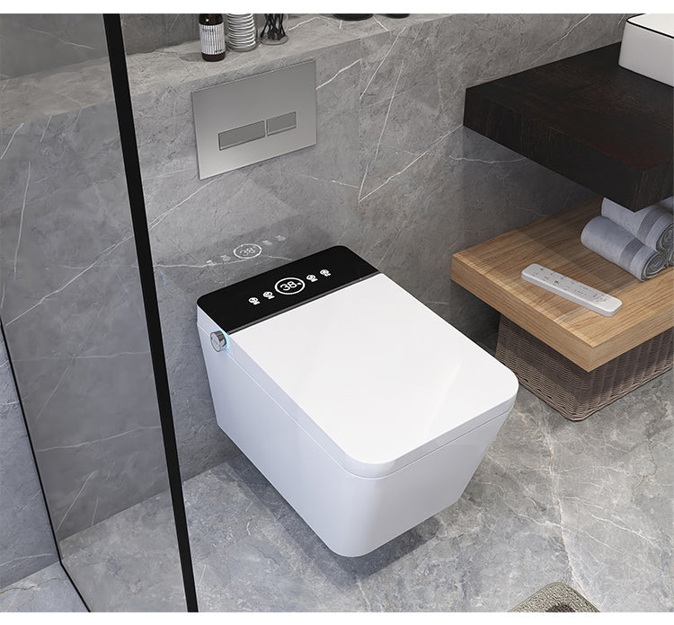 MIAH|  WALL HUNG LUXURY SMART TOILET HEATED SEAT AIR DRYER SMART TOILET