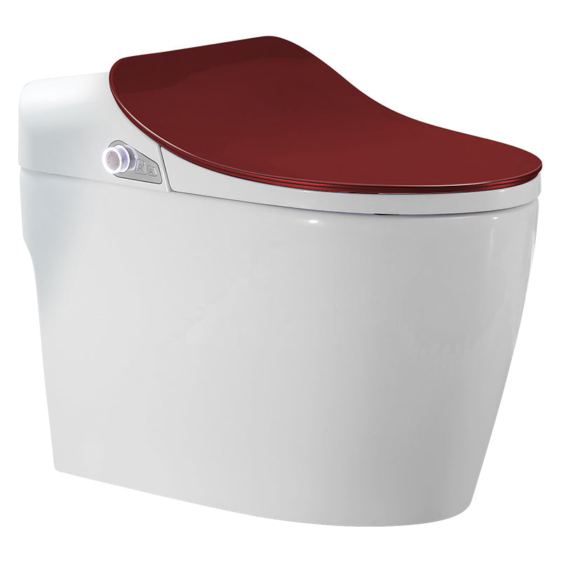 Glacier Luxury  One-Piece Smart Toilet Floor Mounted HD Screen &Remote Control Simple Fashionable Design -Red Wine Smart Living and Technology