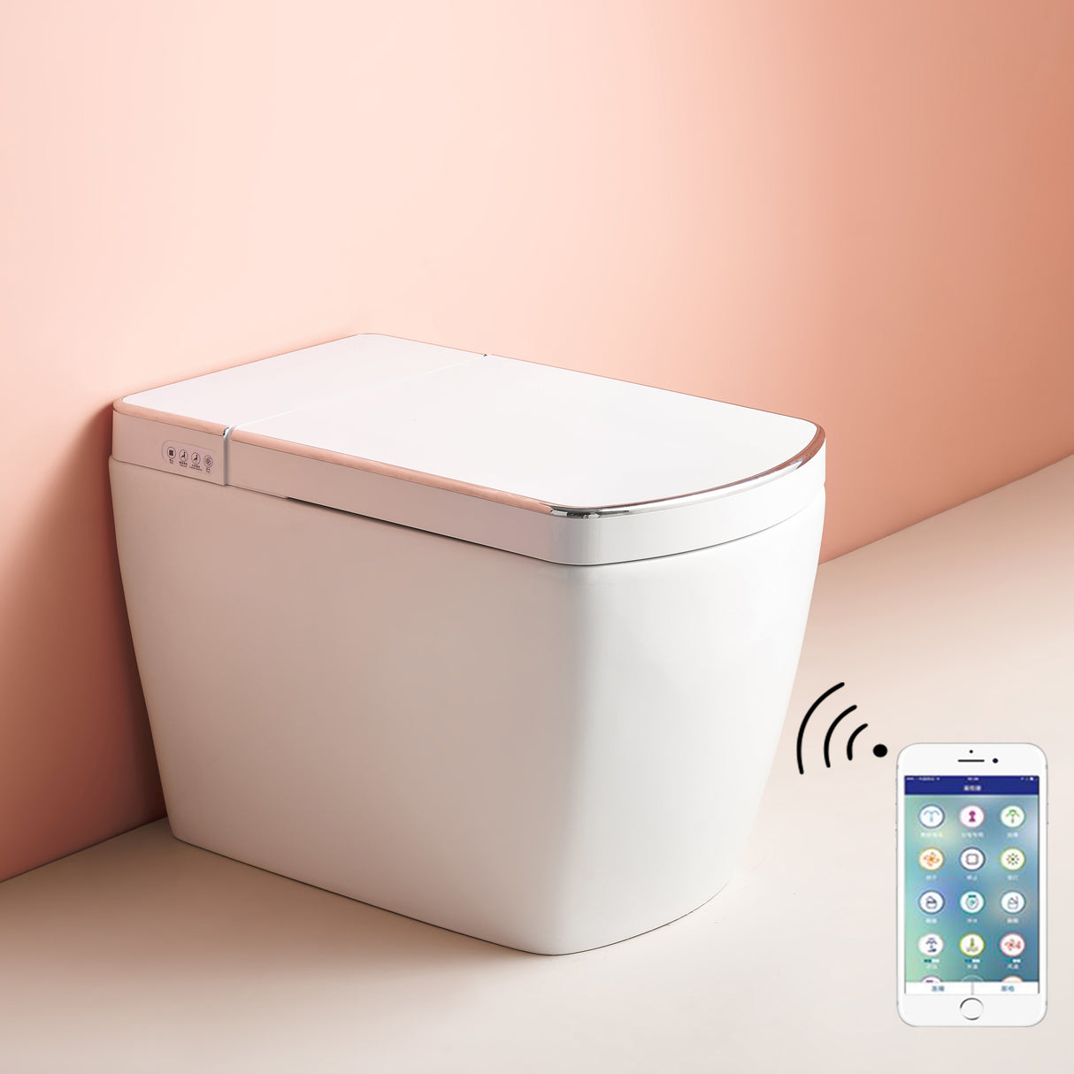Luxury Intelligent One-piece Smart Toilet Remote Control & Mobile App Control Smart Living and Technology