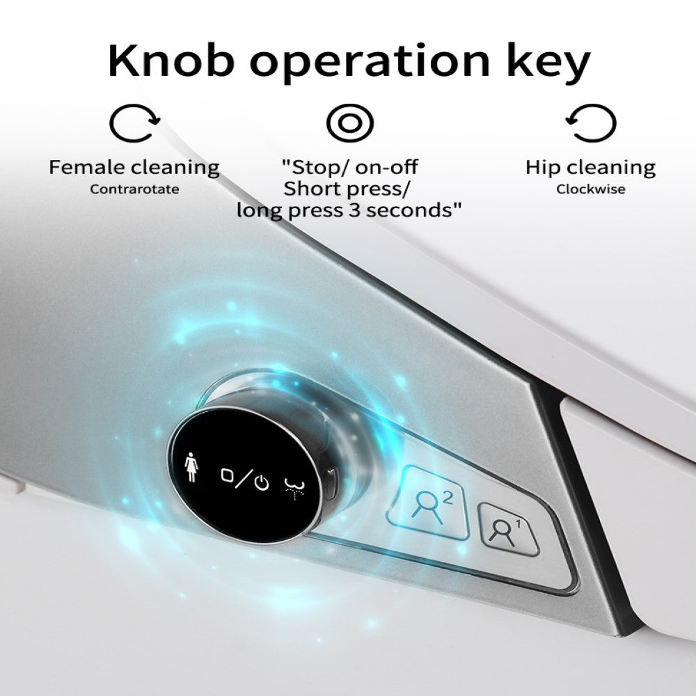 Luxury One-Piece Elongated  Smart Toilet  with LED Display & Remote Control -Blue or Turquoise Finish Smart Living and Technology