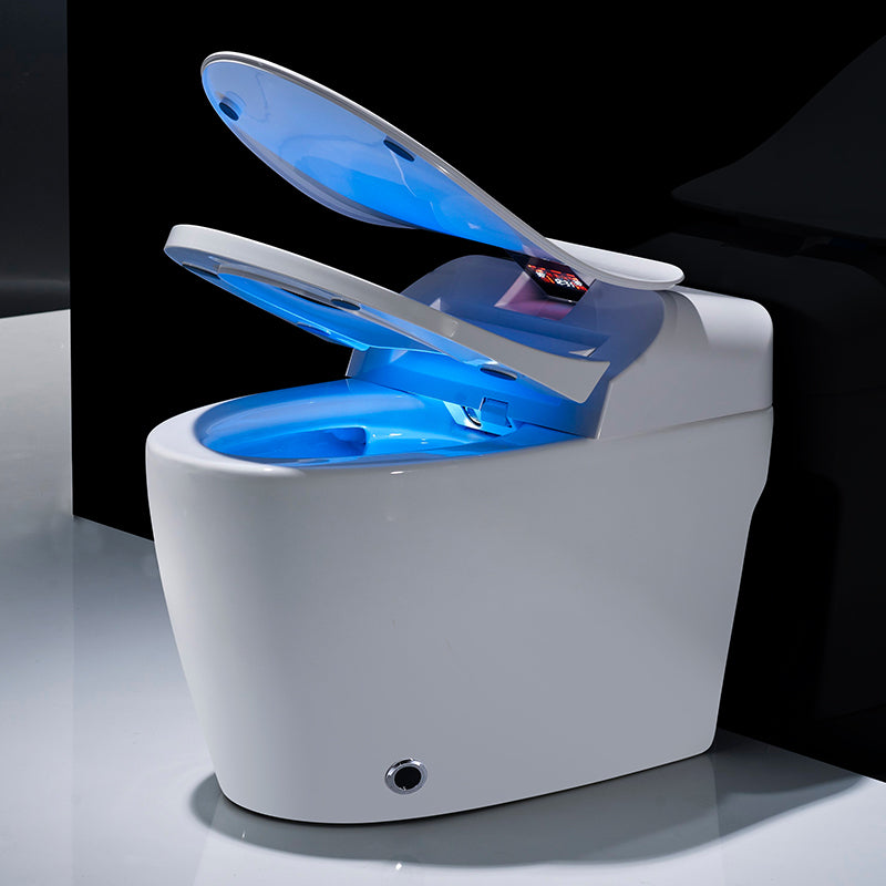 Luxury Smart Toilet One-Piece Floor Mounted HD Screen &Remote Control Simple Fashionable Design- Black Smart Living and Technology