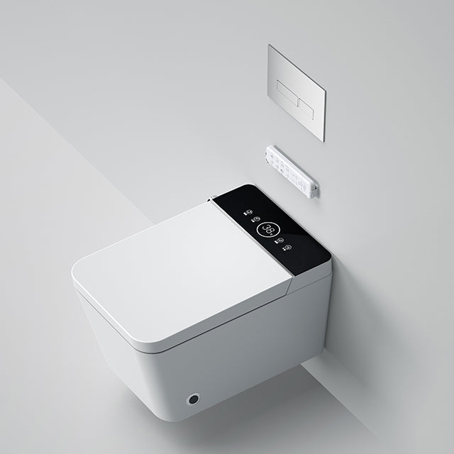 MIAH|  WALL HUNG LUXURY SMART TOILET HEATED SEAT AIR DRYER SMART TOILET