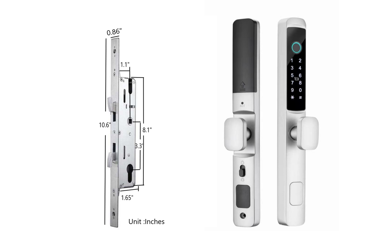 SLIM| Smart Biometric Fingerprint Door Lock Keyless Entry Door Lock Wi-Fi Door Lock Sliding Door Lock Smart Living and Technology