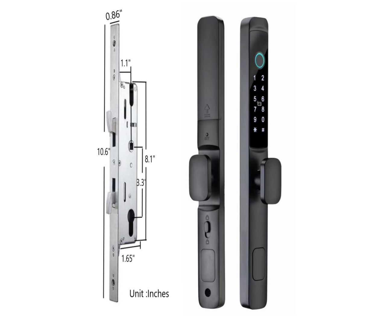 SLIM| Smart Biometric Fingerprint Door Lock Keyless Entry Door Lock Wi-Fi Door Lock Sliding Door Lock Smart Living and Technology