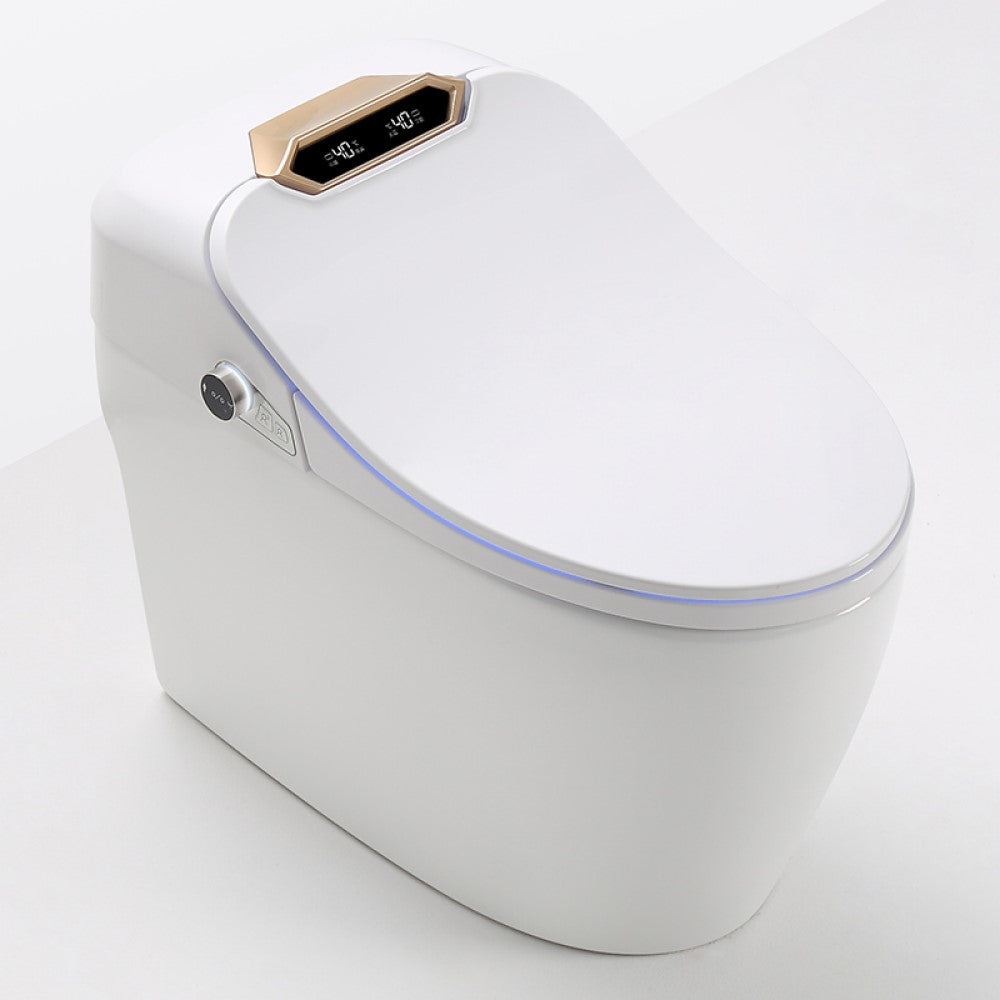 SLTQ9 Smart Luxury Toilet  White Gold Finished with Digital Display & Remote Control Smart Living and Technology