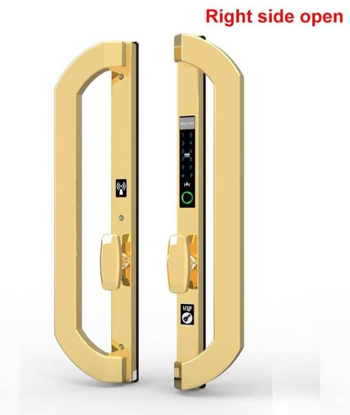 SUPREME| Commercial Property Smart Fingerprint Door Lock  Passcode Cards and Mobile APP Keyless Entry Aluminum Door , Vinyl Door , Patio Door Lock Smart Living and Technology