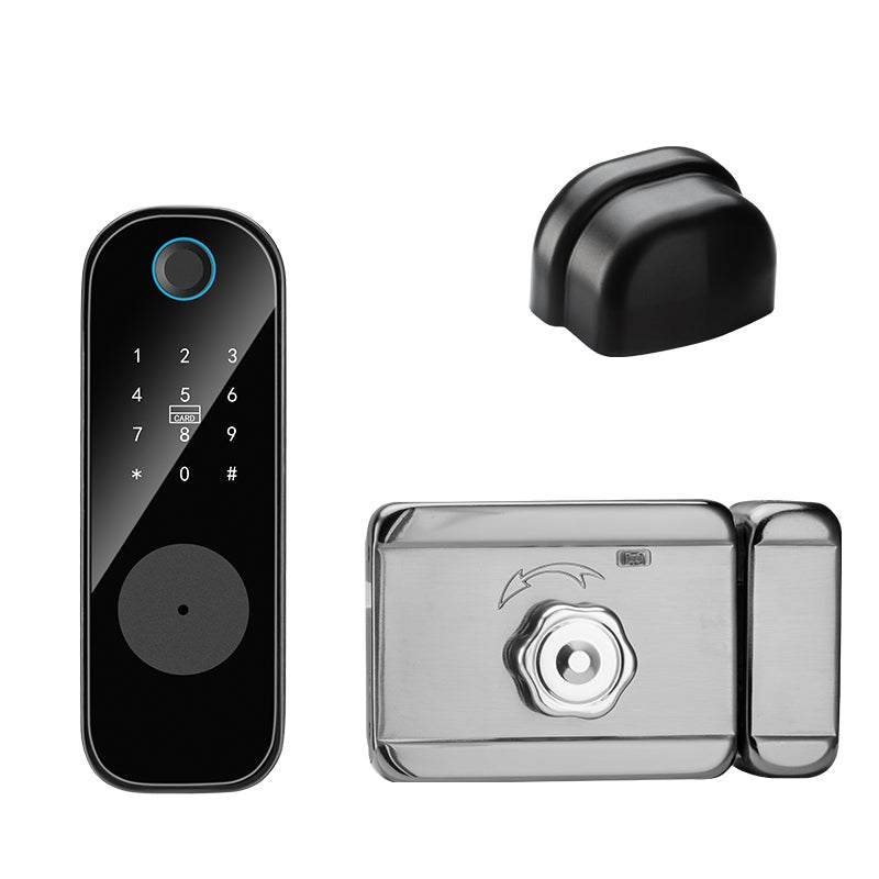 Smart Double Sided Biometric Fingerprint Door lock APP Control Passcode Card & Mechanical Key - ALGEBRA Smart Living and Technology