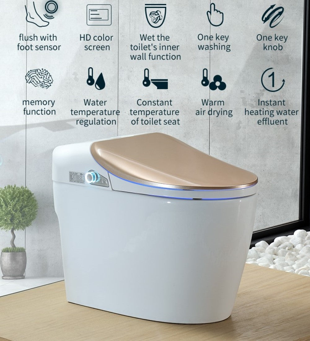 VOLCANO| Stylish Design Smart Luxury Toilet Automatic Self Cleaning Heated Seat - Available in  Different Colors Smart Living and Technology