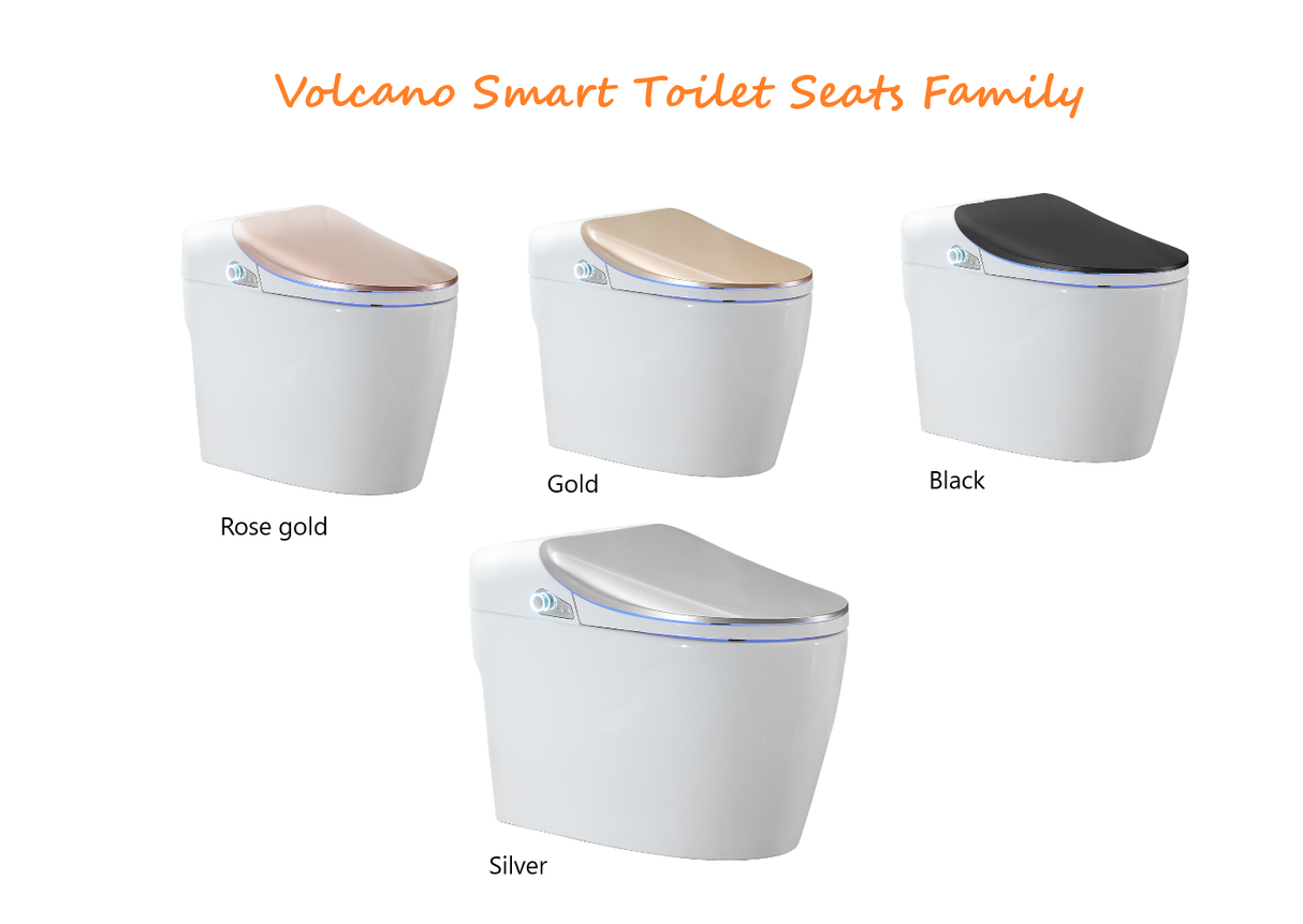 VOLCANO| Stylish Design Smart Luxury Toilet Automatic Self Cleaning Heated Seat - Available in  Different Colors Smart Living and Technology