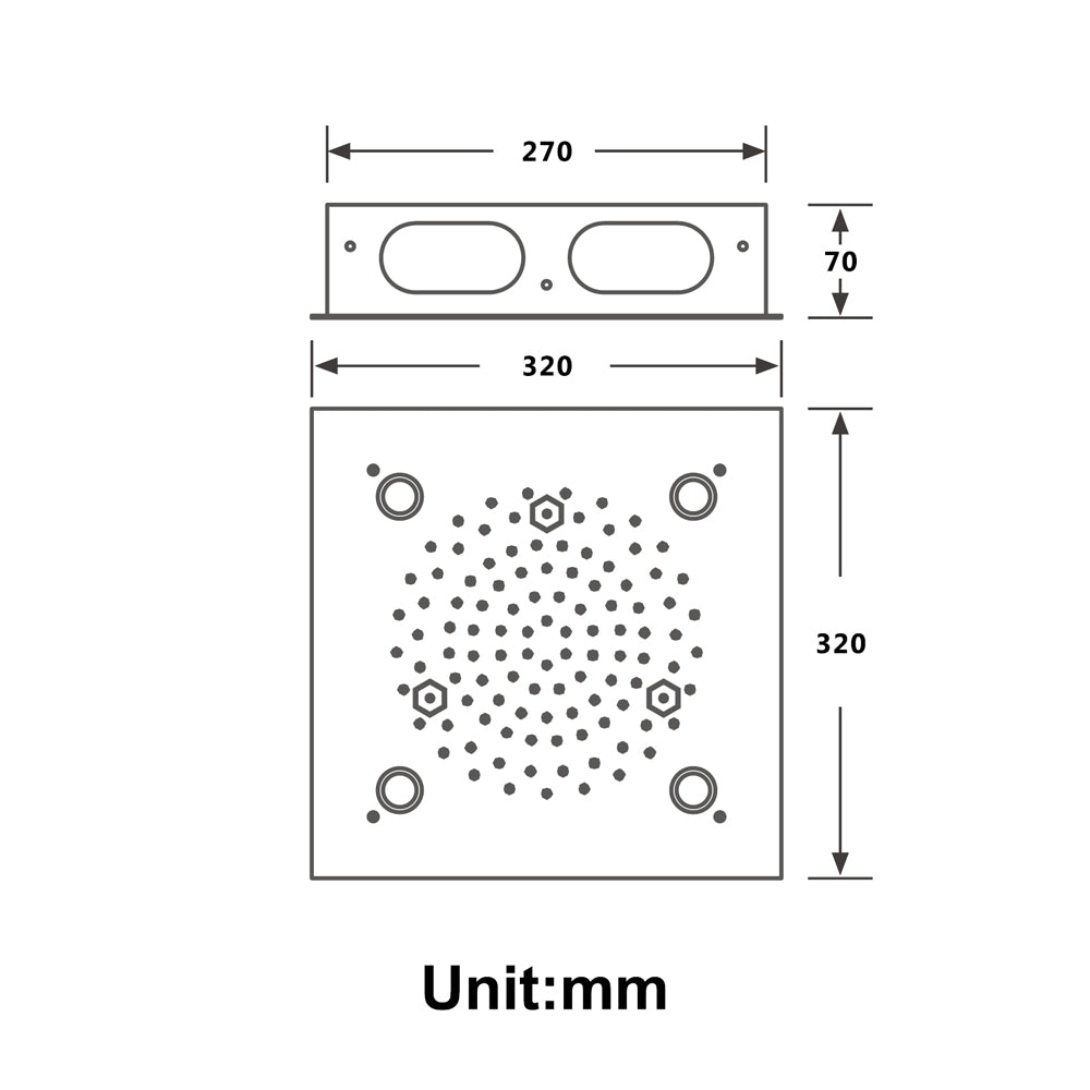ZANZIBAR - 12" X 12" Luxury Complete Rain & Misty Spray LED Shower Set with Hand Shower & Spout. Matte Black Smart Living and Technology