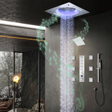 ORCHID|22"COMPLETE SHOWER SYSTEM CEILING MOUNT SHOWERHEAD WITH 6 BODY JETS AND WALL MOUNTED SHOWERHEAD