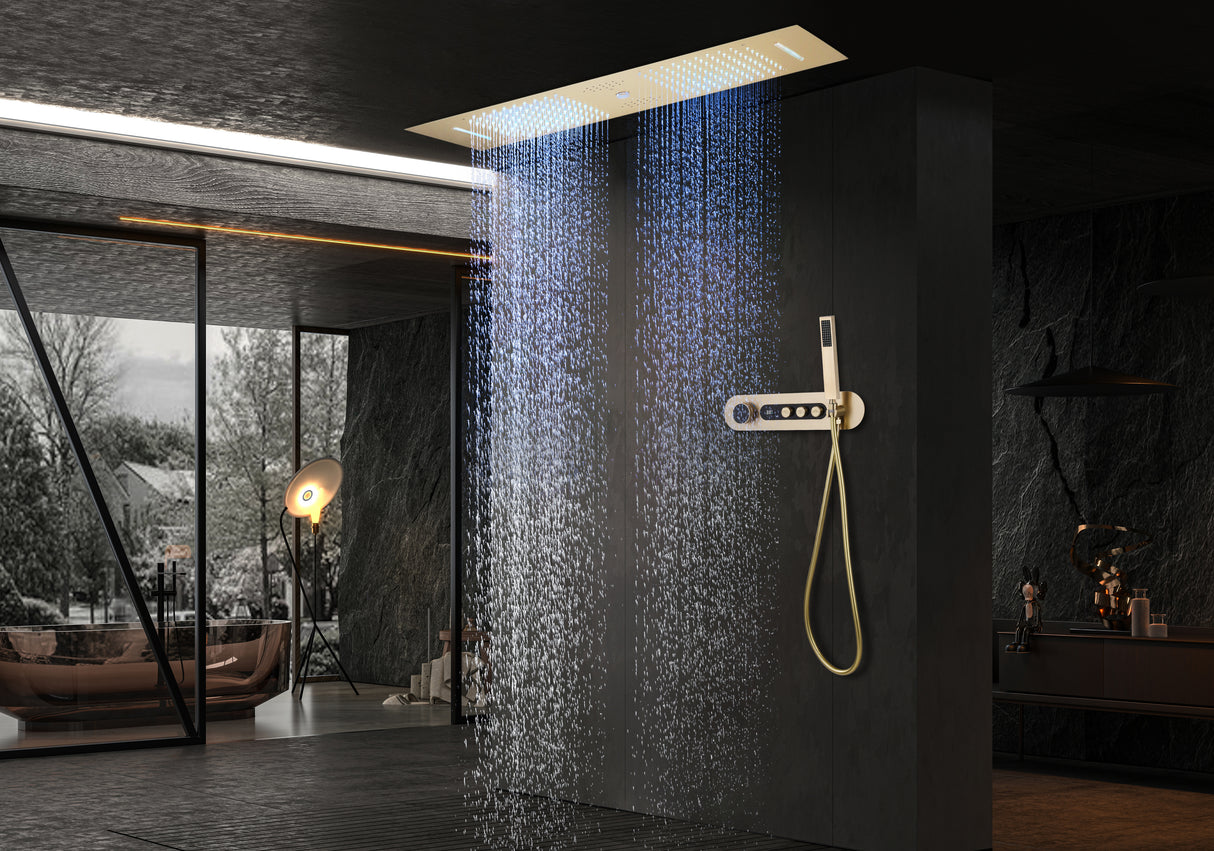 AMAZEER|36" IN CEILING MOUNT COMLETE LED MUSIC SHOWER SYSTEM