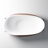 ARTICA|71" FREE STANDNING BATHTUB SOLID SURAFCE STONE RESIN  STYLISH SOAKING TUB