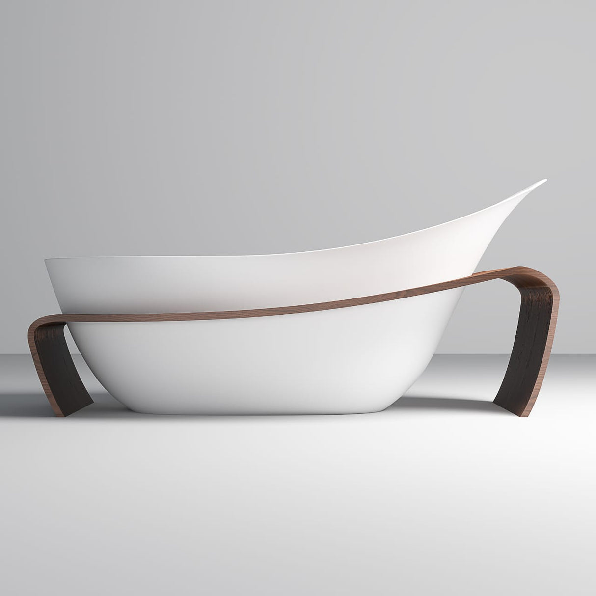 ARTICA|71" FREE STANDNING BATHTUB SOLID SURAFCE STONE RESIN  STYLISH SOAKING TUB