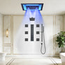 AVIER|20"COMPLETE SHOWER SYSTEM WITH INFINITY LED MIRROR MULTI COLORS LIGHTING