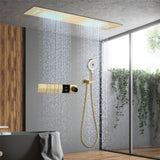 MALIBU|36inch COMPLETE LED MUSIC SHOWER SYSTEM DIGITAL DISPLAY VALVE PUSH BUTTON THERMOSTATIC SHOWER SET