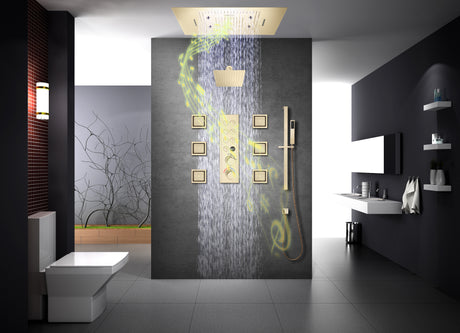 VIVRY|32" COMPLETE LUXURY SHOWER SYSTEM RAINFALL WATER MIST SPRAY SHOWER SYSTEM