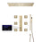 SYDNEY|36"INCH COMPLETE LED MUSIC SHOWER SYSTEM RAINFALL WATERFALL & WALL MOUNTED SHOWERHEAD