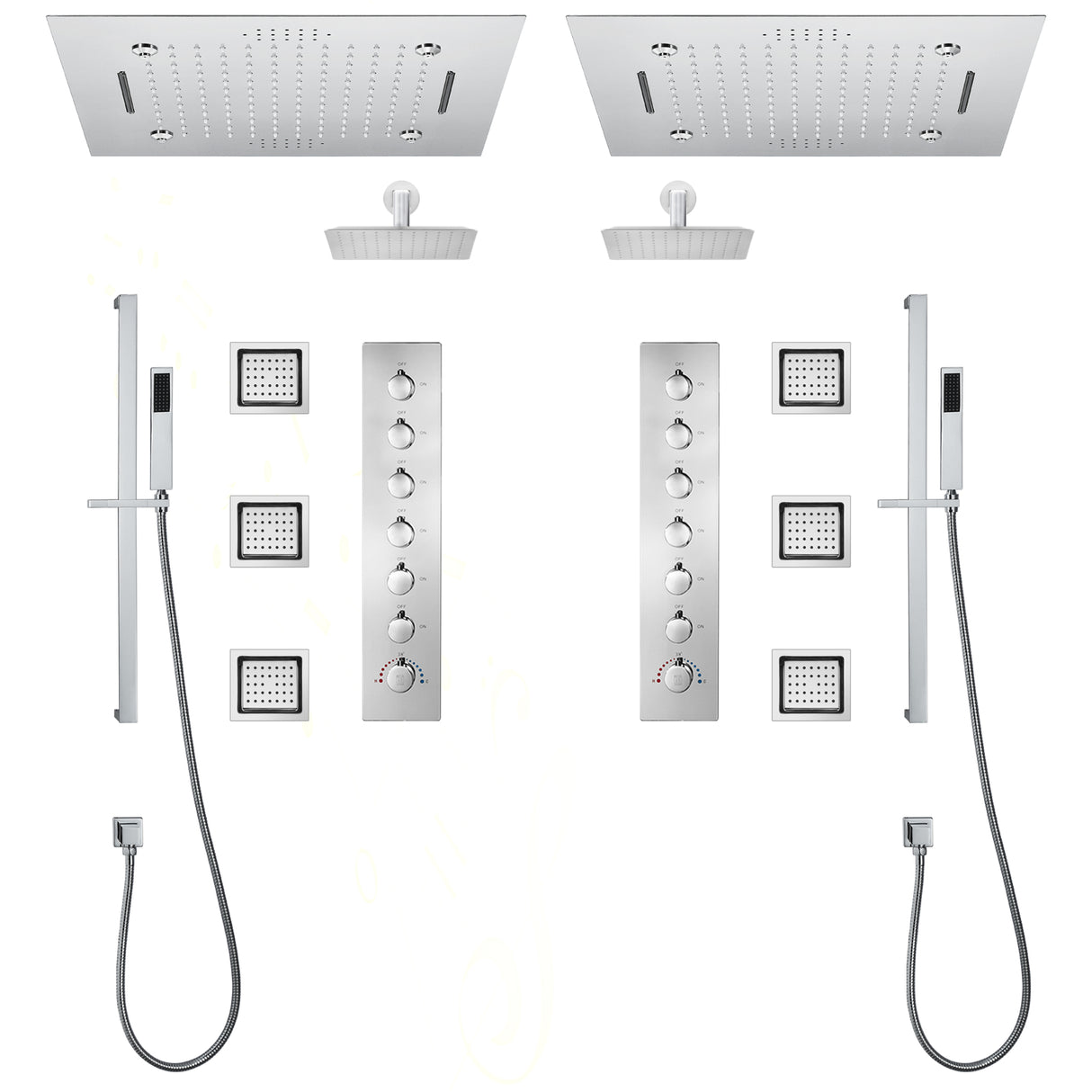 ENCORE|COMPLETE LUXURY DUAL SHOWERHEAD LED MUSIC SHOWER SYSTEM