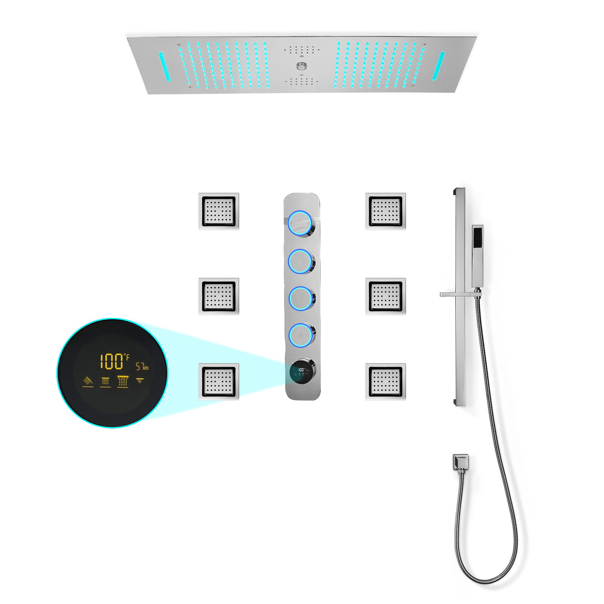 ARCADIA |36"INCH COMPLETE LED MUSIC SHOWER SYSTEM