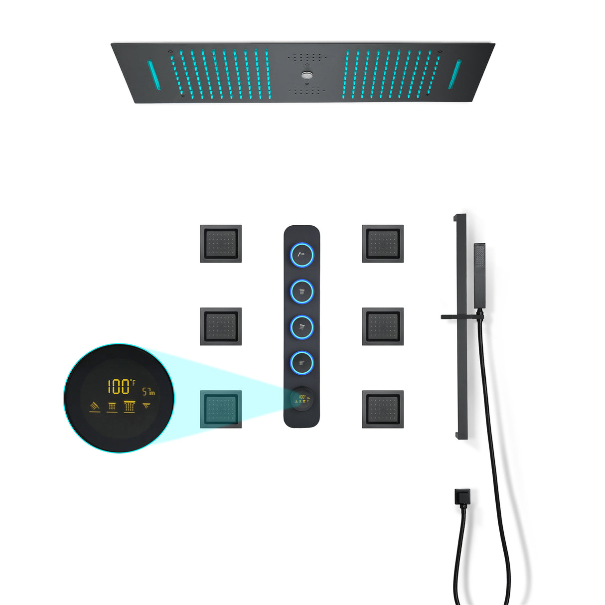 ARCADIA |36"INCH COMPLETE LED MUSIC SHOWER SYSTEM