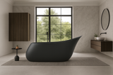 KANARI|70" FREE STANDNING BATHTUB SOLID SURAFCE STONE RESIN SOAKING TUB