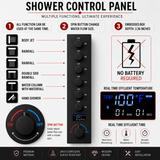 Sydney|36"Inch Complete Led Music Shower System Rainfall Waterfall & Wall Mounted Showerhead