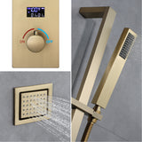 AVIER|20"COMPLETE SHOWER SYSTEM WITH INFINITY LED MIRROR MULTI COLORS LIGHTING