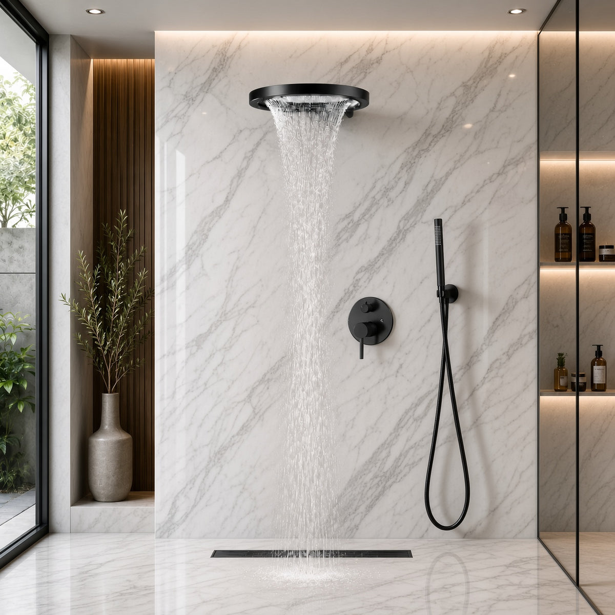 MYST|20" COMPLETE LUXURY SHOWER SYSTEM RAINFALL SHOWER SYSTEM