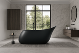 KANARI|70" FREE STANDNING BATHTUB SOLID SURAFCE STONE RESIN SOAKING TUB
