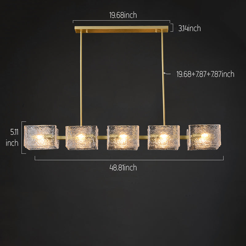 Aria | minimalist Luxurious Brass Chandelier Modern Glass Pendant Light Light Pendant