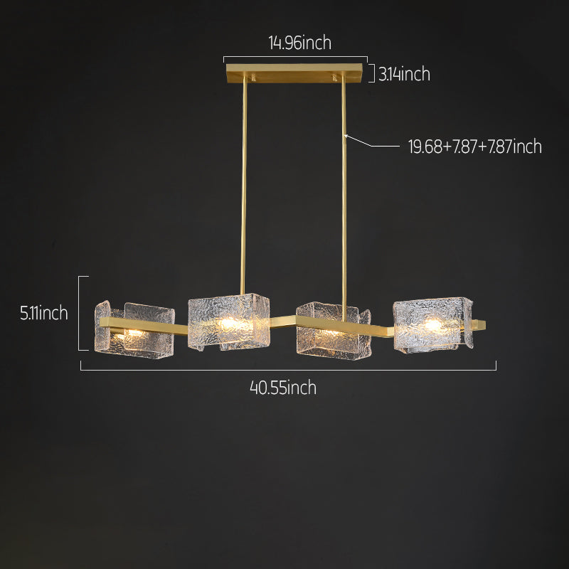 Aria | minimalist Luxurious Brass Chandelier Modern Glass Pendant Light Light Pendant