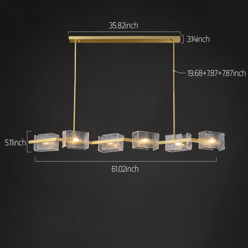 Aria | minimalist Luxurious Brass Chandelier Modern Glass Pendant Light Light Pendant