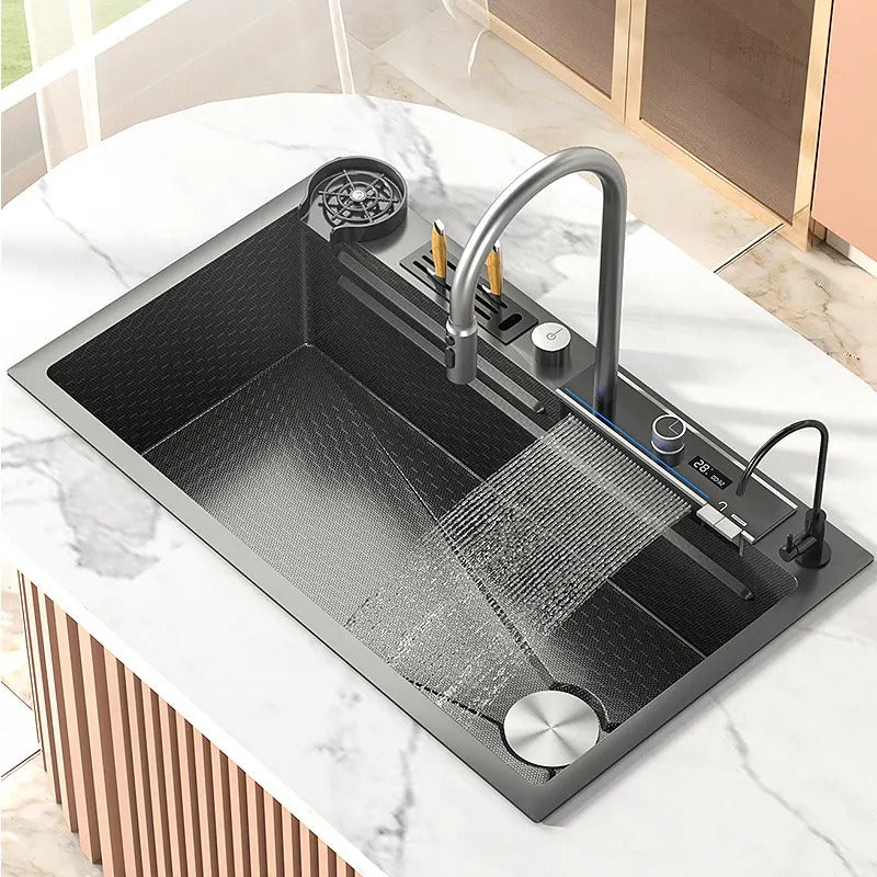 AVERA|31.5" COMPLETE WORKSTATION KITCHEN SINK WITH CUP RINSER KITCHEN SINK