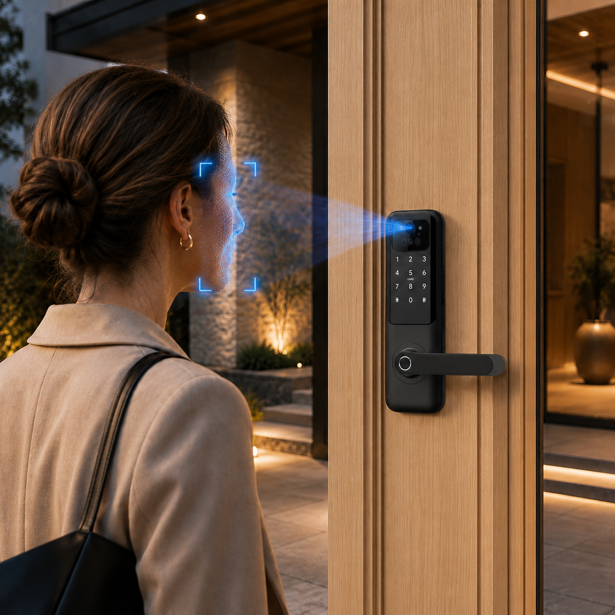 BRIDGE|US STANDARD SINGLE LATCH SMART DOOR LOCK WITH VIDEO CALLING FEATURE