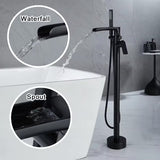 BYO|FLOOR MOUNTED TUB FAUCET FREE STANDING DUAL HANDLES BATHTUB FILLER