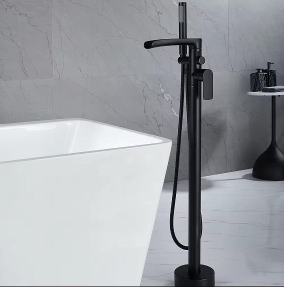 BYO|FLOOR MOUNTED TUB FAUCET FREE STANDING DUAL HANDLES BATHTUB FILLER