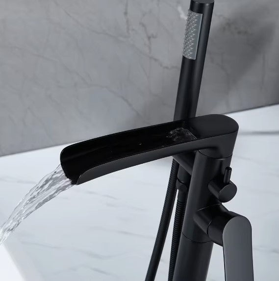 BYO|FLOOR MOUNTED TUB FAUCET FREE STANDING DUAL HANDLES BATHTUB FILLER