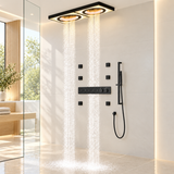 ART | 47" Ceiling Mount Rainfall Waterfall Shower System with LED & Music