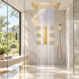 PRECISION|  32" Luxury Complete  Shower System Rain Waterfall Mist Spray Function 6 Large Body Jets & Hand Shower