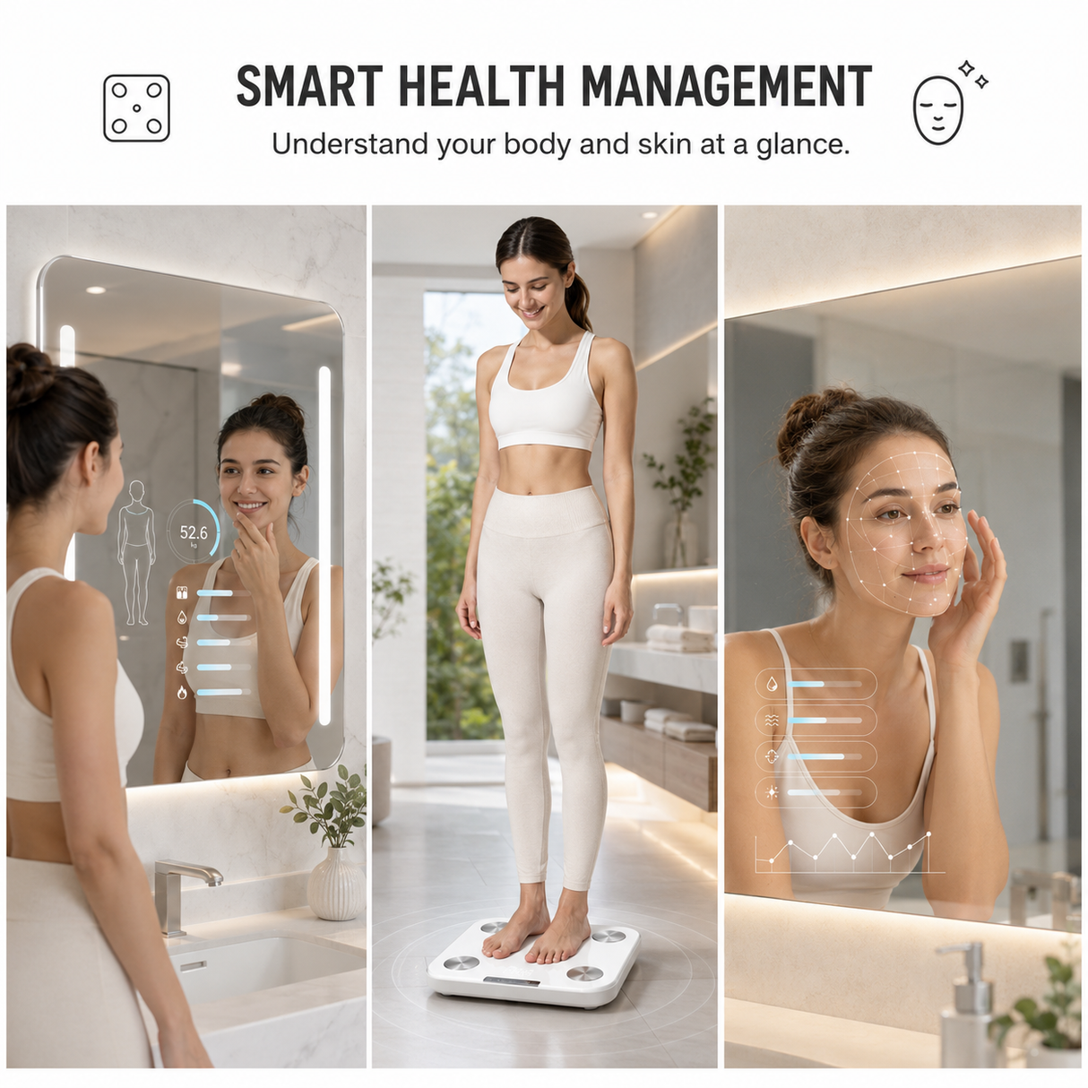Circle Smart LED Bathroom Mirror Built-in TV screen Android Wi-Fi Bluetooth Intelligent bathroom mirror